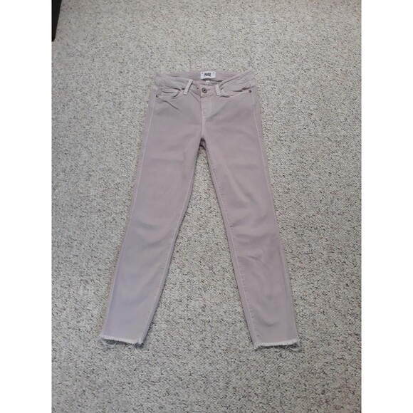 27 Paige Verdugo Crop Raw Hem Vintage Lavender Blooms Cottage Core - Picture 1 of 10